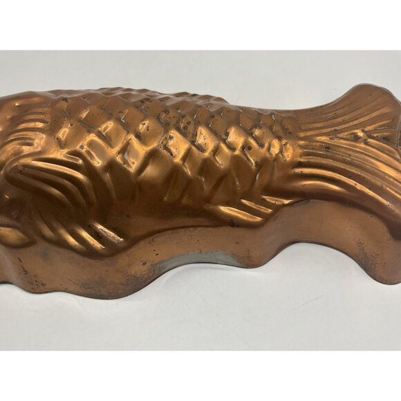 Copper Vintage 1970s Daewoo Copper Fish Kitchen Mold Made in Korea Home Decor - Picture 6 of 12